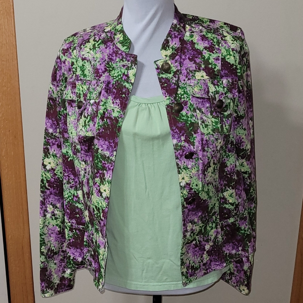 Floral jacket with under shirt